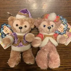 冬限定ダッフィー シェリーメイ ぬいぐるみバッジ