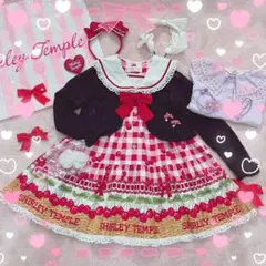 シャーリーテンプル❤️チェリーバスケット❤️ワンピ❤️チェック❤️メゾピアノ❤️カーデ❤️赤
