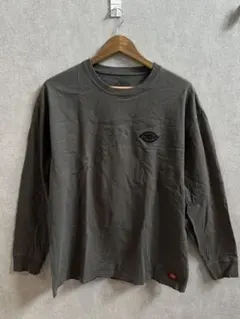 Dickies 長袖Tシャツ バックプリント カーキ XL