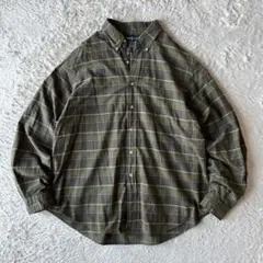 ラルフローレン 90s classic fit shirt XXL 緑チェック