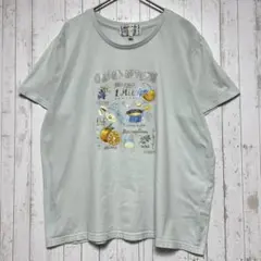 ◆カジュアルフレンド　大きめ　グラフィックTシャツ　クルーネック　綿100　3L