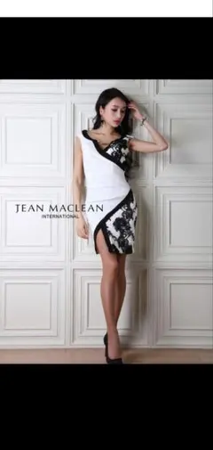 JEAN MACLEAN タイトドレス ホワイト/ブラック