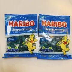 【期間限定】HARIBO グミ 2袋セット　青　ブルーベリー味　日本限定のサムネイル