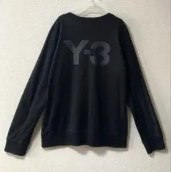 美品‼︎ Y-3 バックロゴ クルーネック スウェットトレーナー BLK