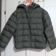 グリーン フード付き 中綿コート