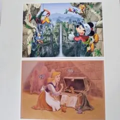 Disney　ディズニー　ポスター②　2枚　ミッキーマウス　シンデレラのサムネイル