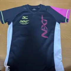 Mizuno NXT Vネックシャツ 黒/ピンク