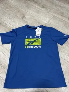 Reebok 青色 ロゴ Tシャツ