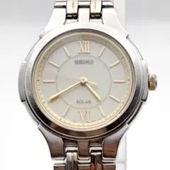 美品 SEIKO SOLAR V181-0AH0 腕時計 レディース シルバー