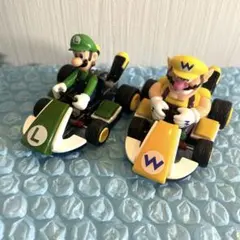 マリオカート プルバックフィギュア ミニカー ワリオとルイージ