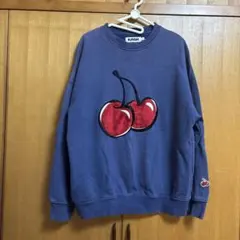 KIRSH スウェット ブルー チェリー刺繍
