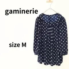 gaminerie ギャミヌリィ　ドット柄ブラウス　Mサイズ　857のサムネイル