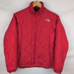 【ノースフェイス】ダイヤモンドキルトジャケット レッド 韓国古着 レディースM