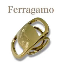 フェラガモ 良品 イタリア製 ヴァラ スカーフリング ゴールド プラスワンのサムネイル