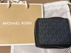MICHAEL KORS 二つ折り財布 ネイビー/ブラック