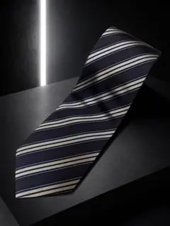 Paul Smith ストライプシルクネクタイ 紺のサムネイル