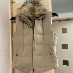 Ralph Lauren フード付きダウンベスト 9号 ベージュ
