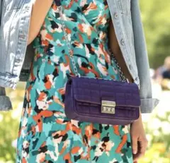 Michael Kors Tribeca Bag 紫パープル　チェーン