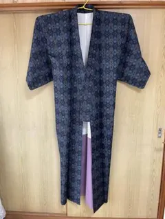 アンティーク 紺の羽織と着物セット 着物アンサンブル