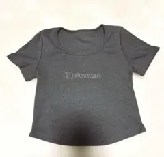 SHEIN ダークグレー Tシャツ 刺繍入り 半袖 夏服 チビTのサムネイル