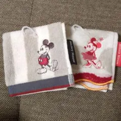 【新品 未使用】ミッキー&ミニー タオルハンカチセット