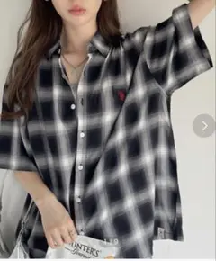 【U.S. POLO ASSN. 半袖 チェックシャツ 】Lサイズ