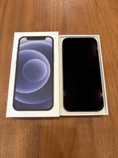 【美品】iPhone 12 mini 128GB ブラック　箱/充電ケーブル付き