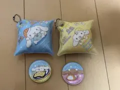 【美品】シナモロール×くら寿司　缶バッジ　キーホルダー　4個セット