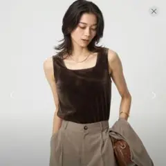 『green label relaxing』ベロア タンクトップ