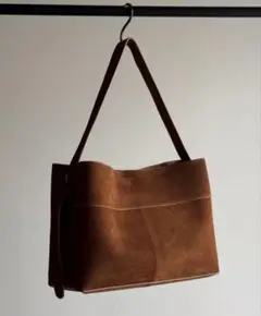 jistory ADJUST BELT SQUARE BAG ブラウン　スエード