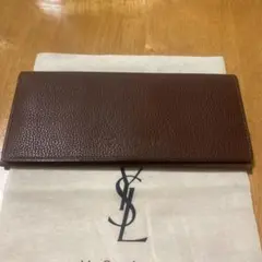 【美品】【イヴ　サンローラン】ブラウン長財布