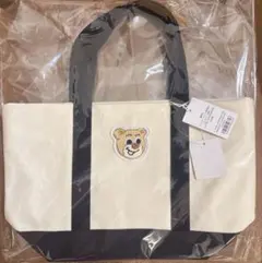 未開封 オールドテディ ワッペントートバッグ 小 アイボリー × ブラック