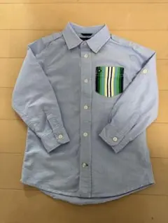 【TOMMY HILFIGER】水色 長袖シャツ 5T