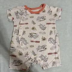トムとジェリー　ロンパース カバーオール ベビー服 半袖　赤ちゃん　60-70