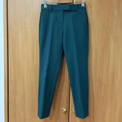 プラステ　コットンブレンド　スティックパンツ　XXSサイズ　ブルーグリーン