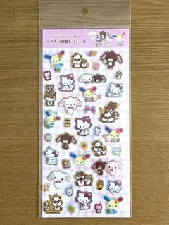 正規品　サンリオキャラクターズ ラメ入り樹脂もりシール 平成デザイン