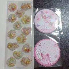 当時品　シナモエンジェルス　シール　シュガーバニーズ　ハローキティ　メモ帳