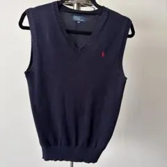 Polo by Ralph Lauren ネイビー Vネック ベスト 160