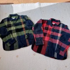 BURBERRY 長袖チェックシャツ2色セット