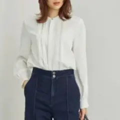 ★プロフィール必読様専用新品タグ付き。ロペピクニック　フロントタックブラウス