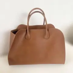 ブラウン レザー トートバッグ インナーバッグ付き