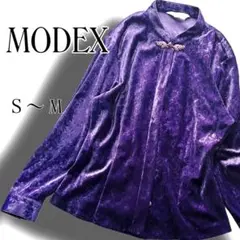 MODEX チャイナ風トップス ベロア S〜M相当 ヴィンテージ