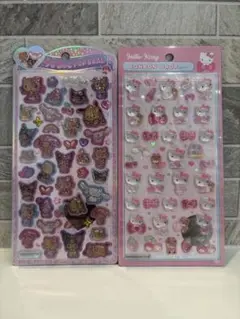 サンリオ　ボンボンドロップシール キティ　うるちゅるポップシール　日焼け　④