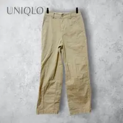 【UNIQLO ユニクロ】　ハイウエストチノワイドパンツ　洗える　コットン