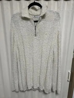 ZARA ホワイト ハーフジップセーター