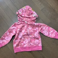 BAPE KIDS ピンクカモフラージュパーカー 100cm正規品