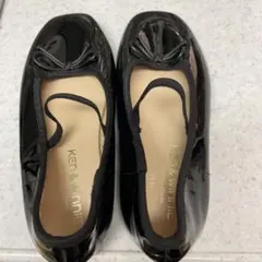 KEN & WINNIE ブラックバレエシューズ 20.0cm