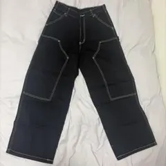 WEGO ブラック デニム ワイドパンツ M