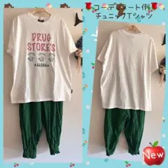 ⭐️ドラッグストアーズ ⭐️【新品】チュニックTシャツ　フラダンスブタさん　ゆったりのサムネイル