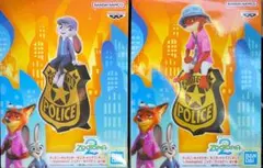 ❁⃘ 2個セット　ズートピア2 　ジュディ ニック モニタートップ フィギュア